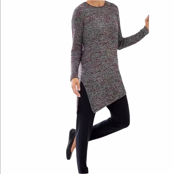 J. Jill sweater asymmetrical wool cashmere blend - Picture 1 of 6